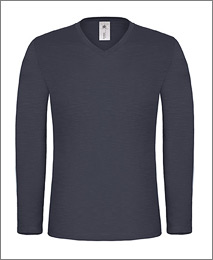 Langærmet-v-halset-t-shirt-herre