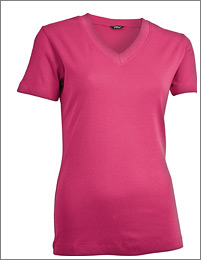 T-shirt-Dame-V-udskæring