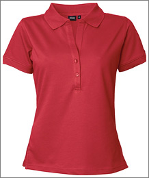 Poloshirt-Ensfarvet-Lady