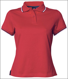 Poloshirt-Kontrast-Lady