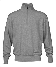 Sweatshirt-Klassisk-Kort-Lynlås