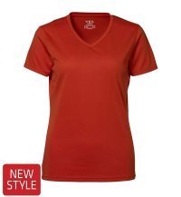 Active-T-Shirt-V-hals-dame