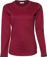 Dame-langærmet-Interlock-tee-
