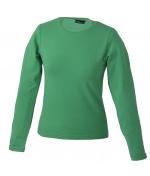 Dame-Elastisk-langærmet-t-shirt