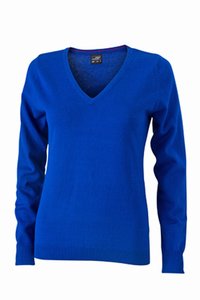 V-hals-dame-bomulds-pullover