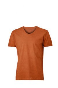 Forvasket-V-hals-T-Shirt
