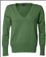 Strikpullover V- Hals Lady