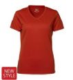 Active T-Shirt V-hals dame