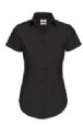 Poplin skjorte dame kortrmet