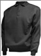 Sweatshirt med polo krave 