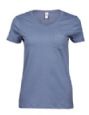V-hals Pocket Tee figursyet dame