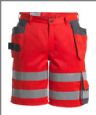 -2-farvet Sikkerhed EN 471 Shorts m. Hngelommer