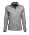 Dame strik fleece jakke