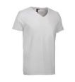Fittet t-shirt med v-hals