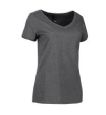 Fittet dame t-shirt med v-hals